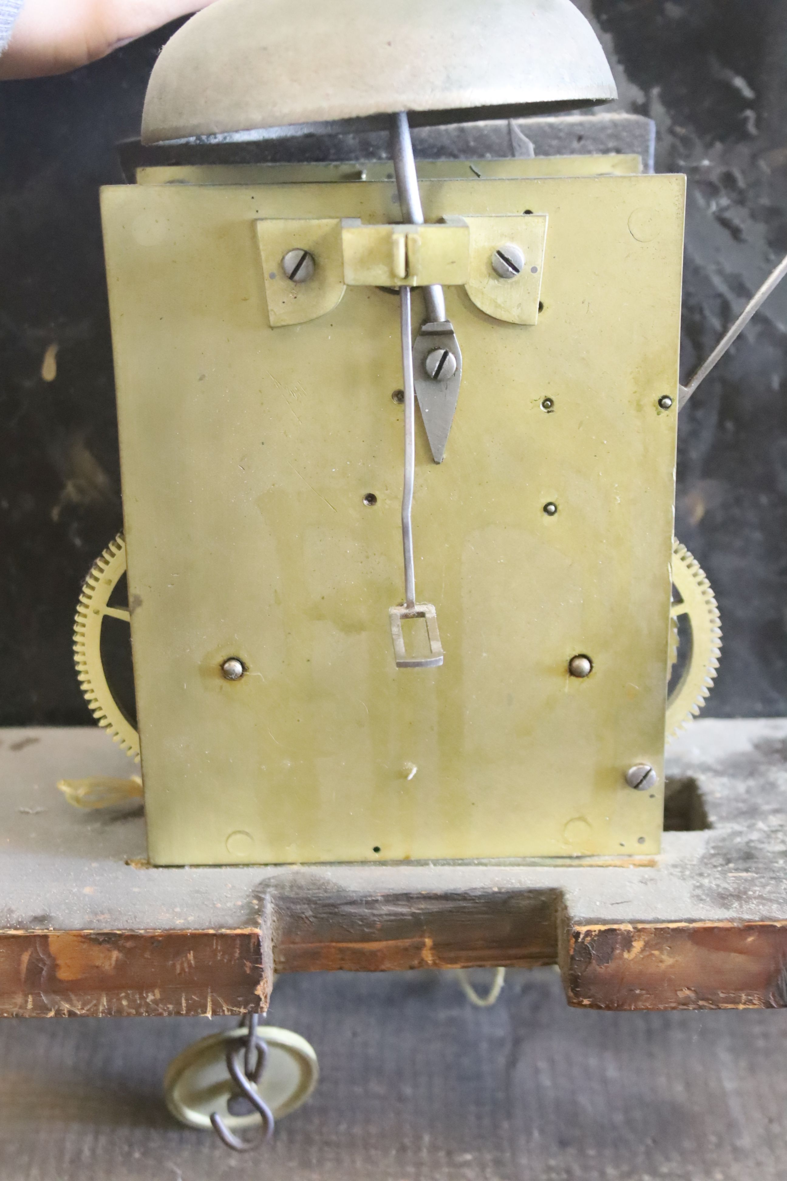 An early 19th century oak eight day longcase clock, marked Cousens Langport, height 194cm